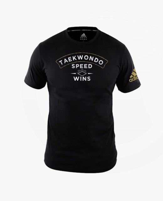 adidas Community T-Shirt "Speed wins" TAEKWONDO schwarz  S adiTCL01 S