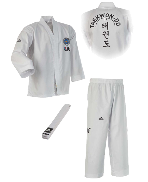 adidas ITF TAEKWONDO Anzug Student 170 cm weiß ADITITF01 170