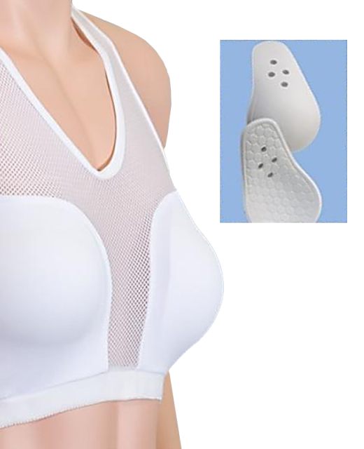 Damen Brustschutz SAFEGUARD komplett Set L weiß L