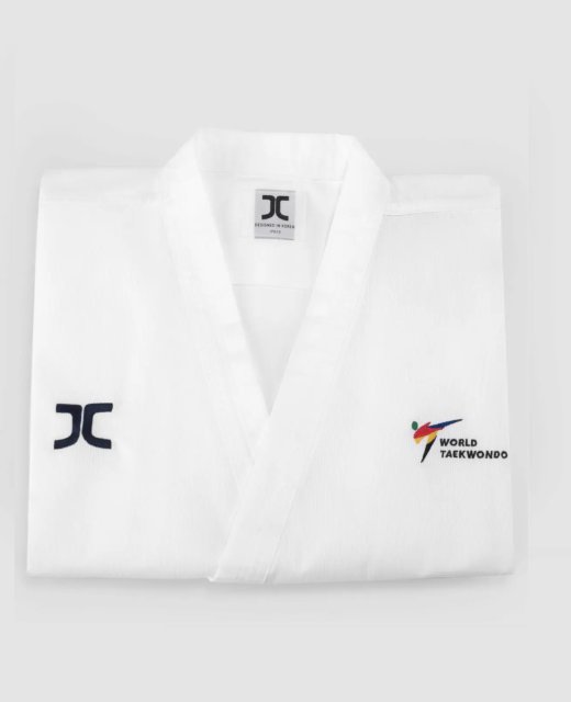 JCALICU Poomsae Taekwondo Anzug Kup 100 weiß WT approved JC-2001 100cm
