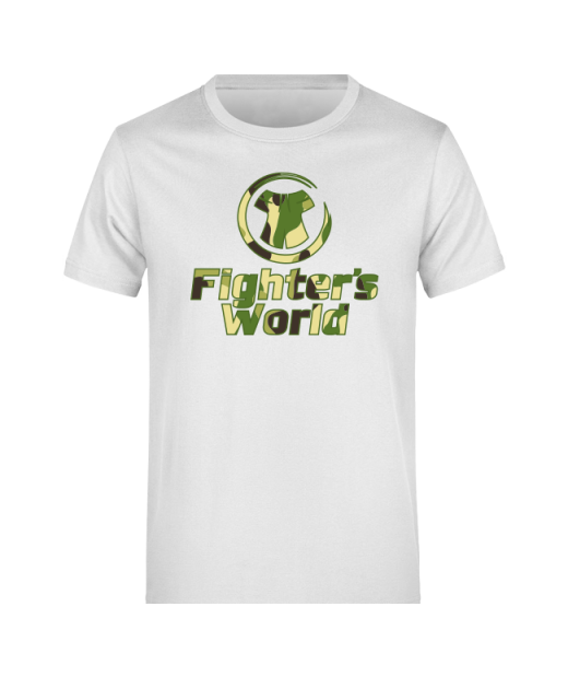 Fighter's World CORE Logo T-Shirt weiß/camoflage 