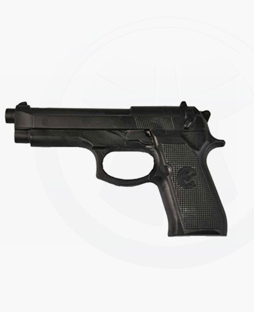 FW Trainingswaffe Gummipistole schwarz ähnlich wie Beretta M9 Self Defense Black Gun  