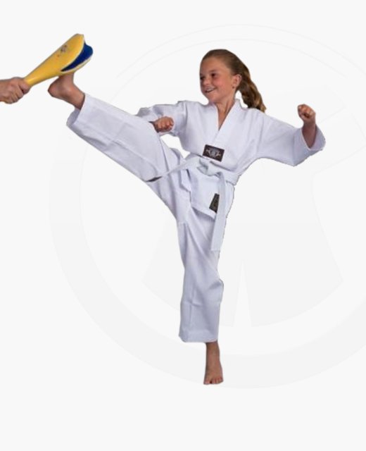 Fighter`s World KIBON Taekwondo Anzug 90cm weißer Kragen 090