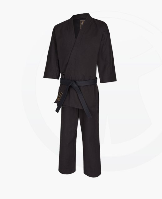 FW Karate Gi TORA 14oz Canvas Anzug 160cm schwarz 160