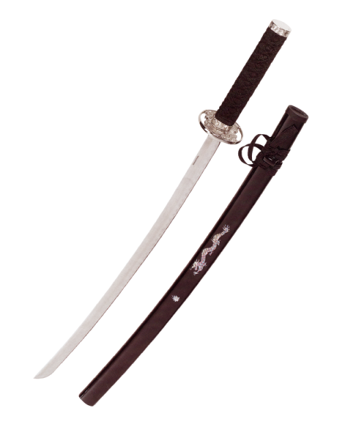 Samuraischwert Drache Katana mit Stahlklinge scharf geschliffen 